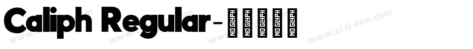Caliph Regular字体转换
